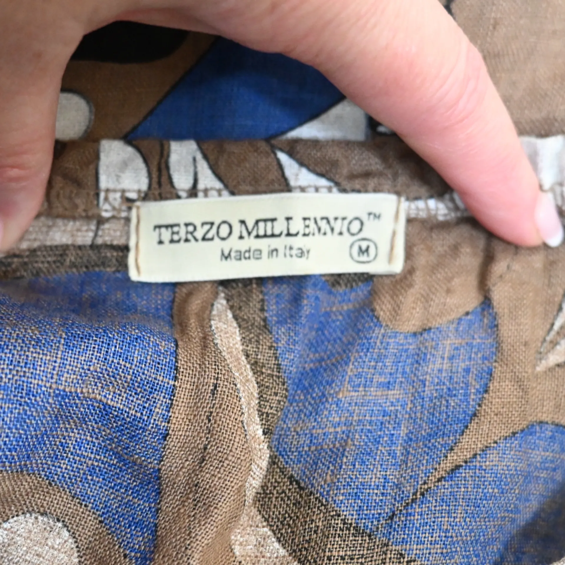 Terzo Millennio Women's M Linen Italian Made Pullover Blouse Brown Size M - Image 8