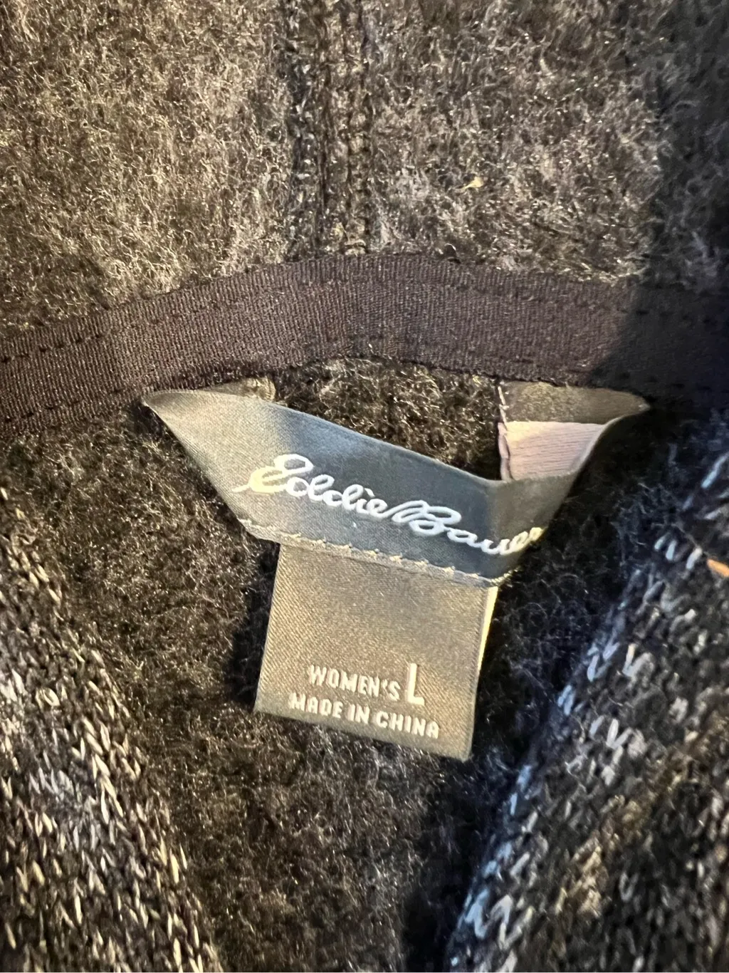 NWOT Eddie Bauer Radiator Fleece Full Zip Black Heather Jacket Large - Image 3