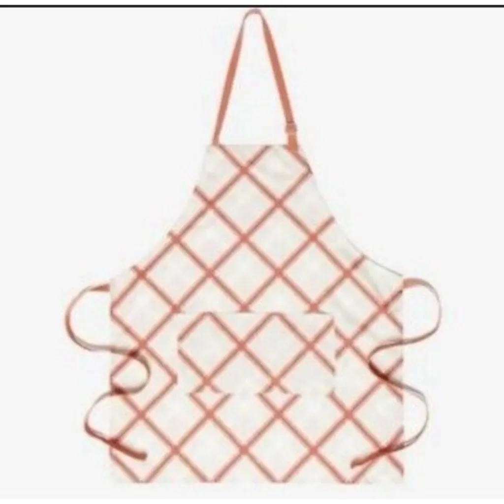 SEWING DOWN SOUTH Red Plaid Apron NEW in package - Image 3