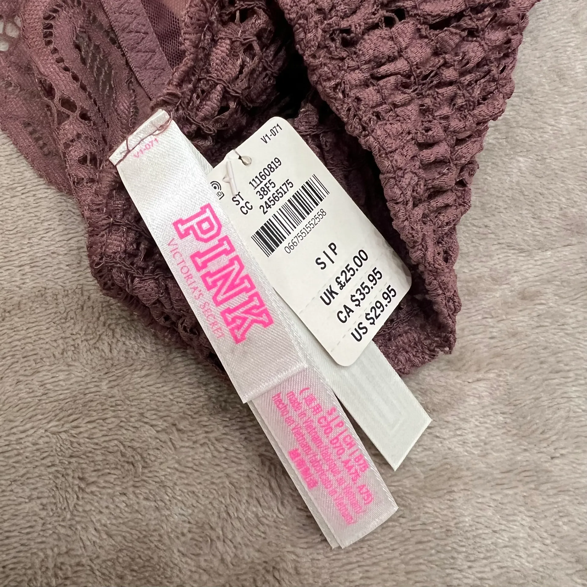 Maroon Lace Padded Bralette - Image 5