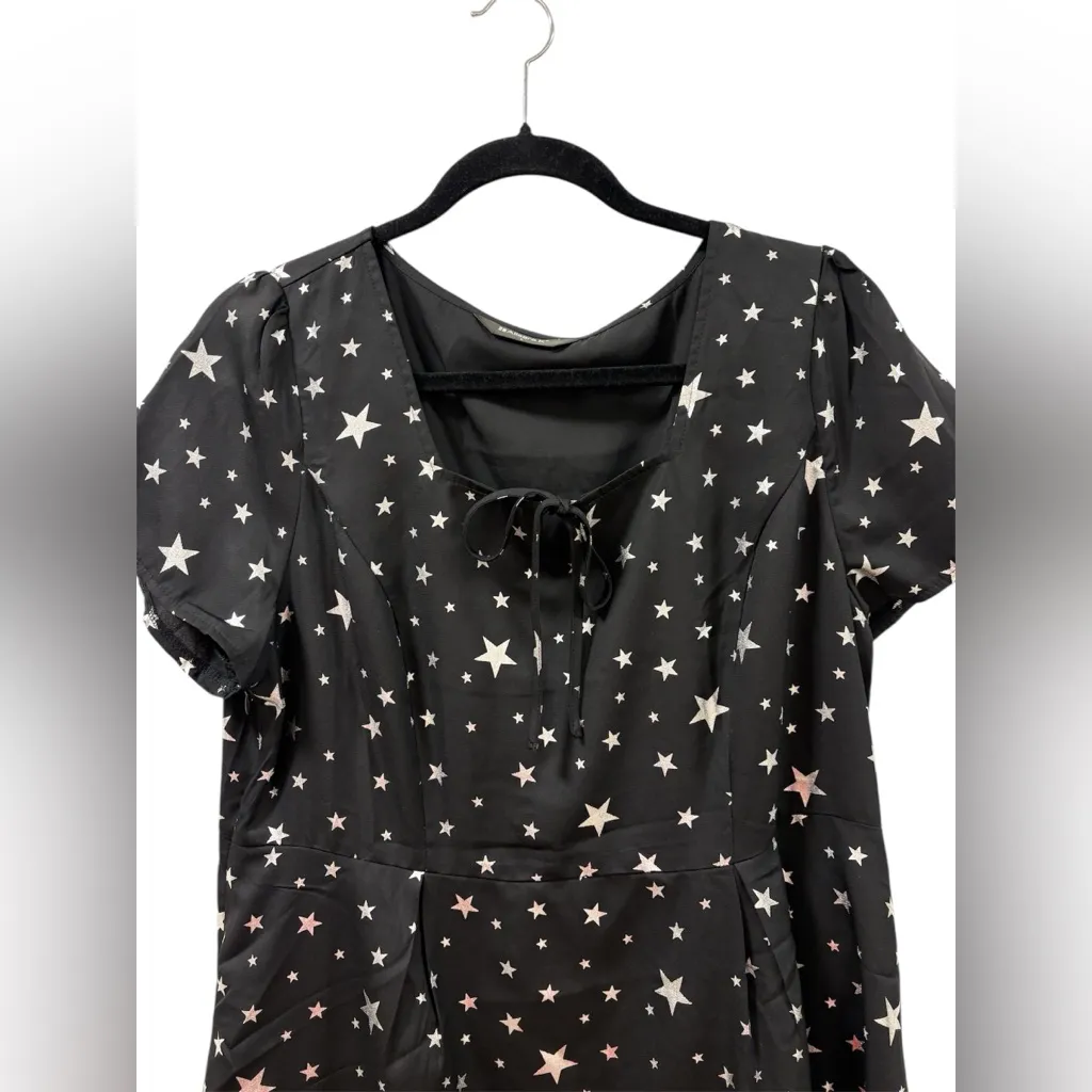 Allegra K Black Dress with Star Pattern - Image 4