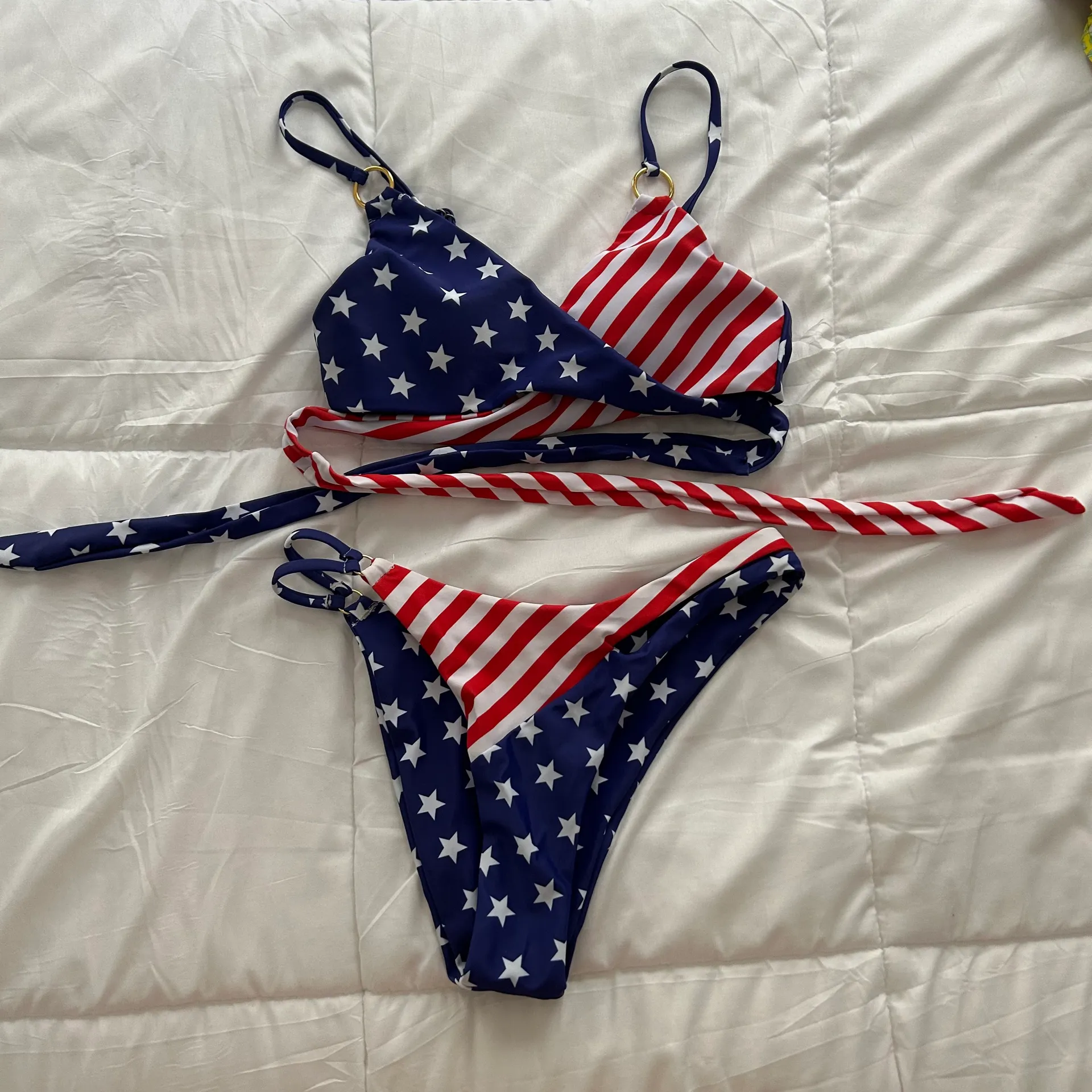 SheIn USA Cross-Tie Bikini - Image 2