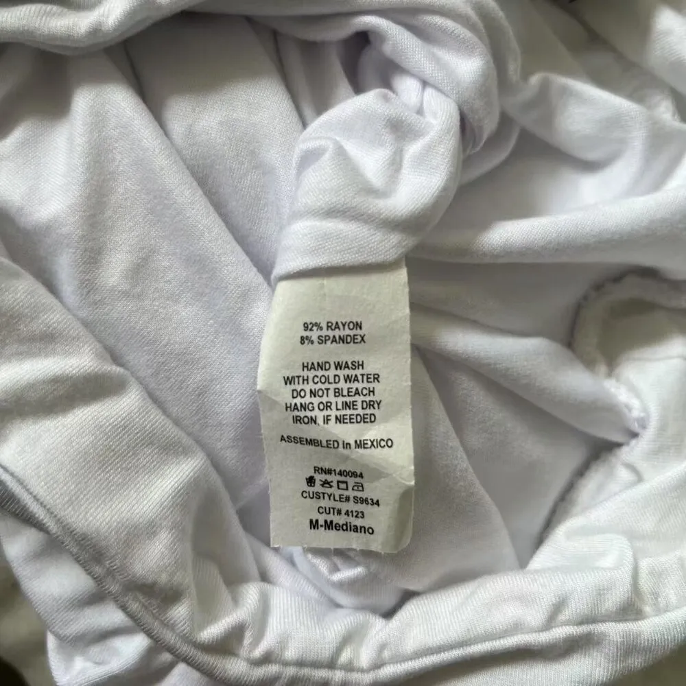 NWT SEE YOU MONDAY Women's Bubble Mini Skirt Size M White Made in Mexico - Image 6