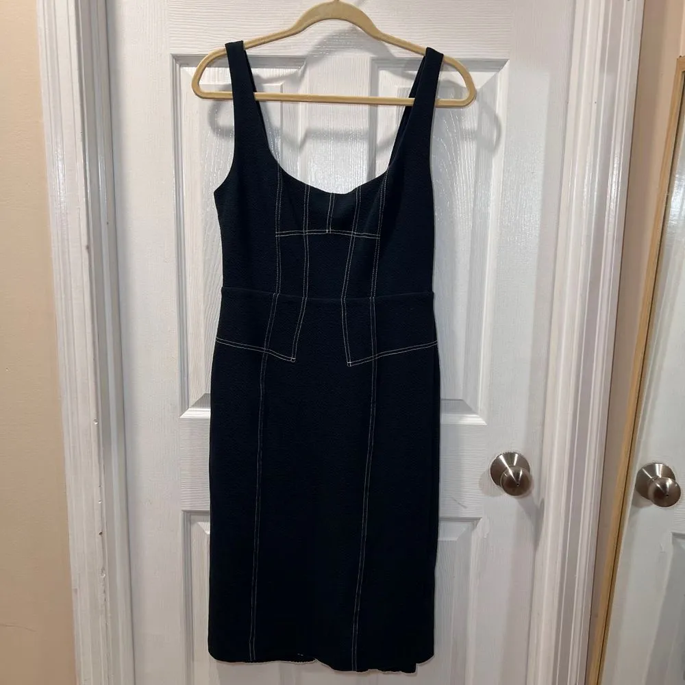 Maeve by Anthropologie Bodycon Dress Contrast Stitching Fitted‎ Cocktail Party-4 - Image 7