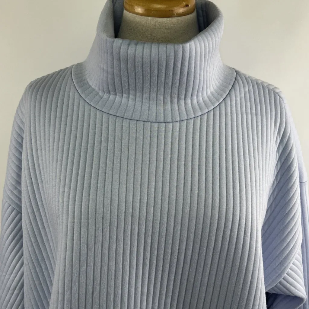 For The Republic Sz 1X Womens Top Lilac Purple Ribbed Knit Mock Neck Pullover - Image 2