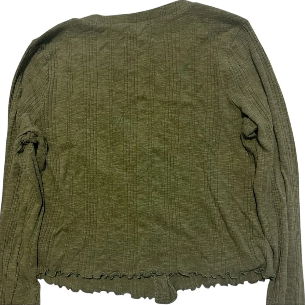 Lucky Brand Cropped Knit Button Down Top Cardigan Medium - Image 4