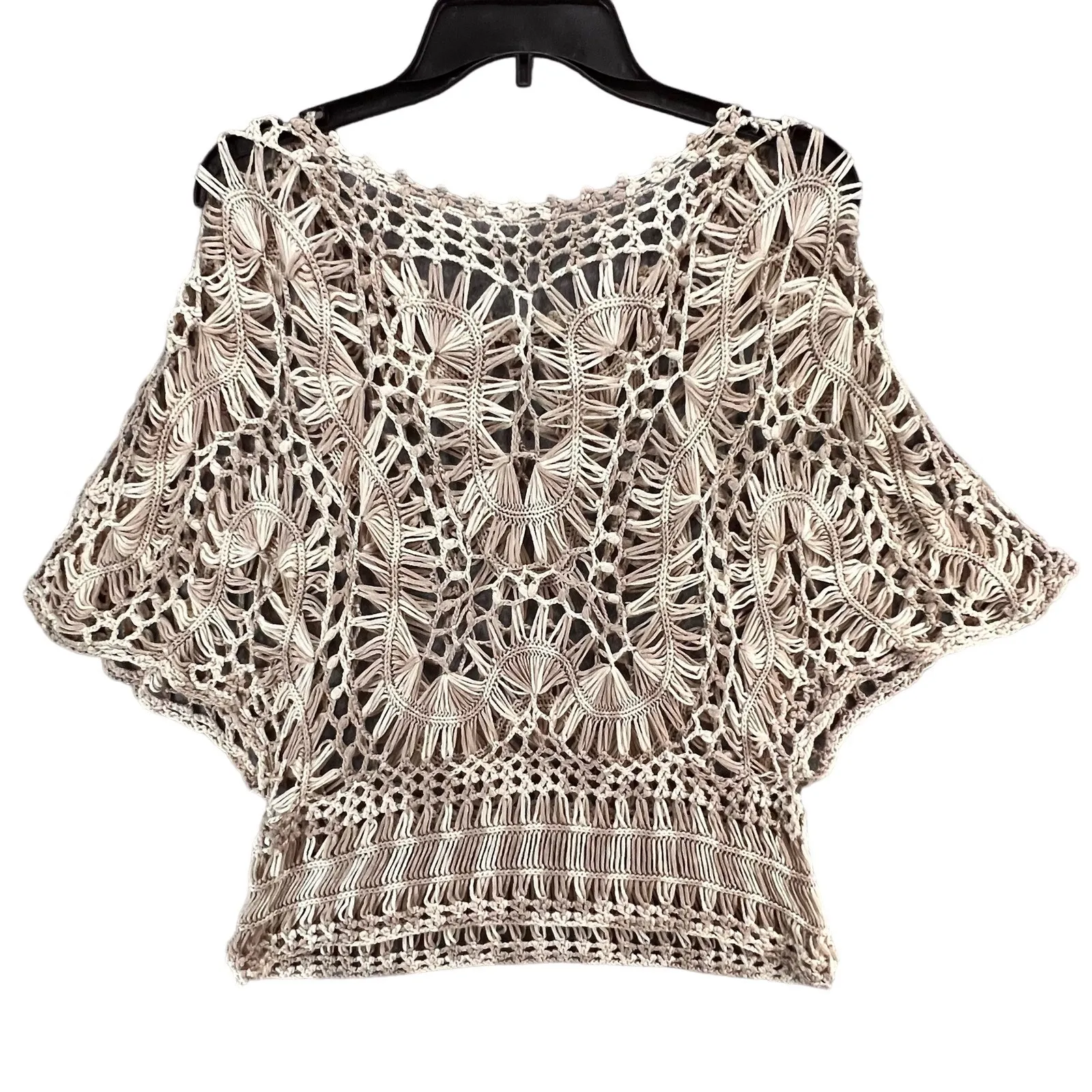 Womens Hand Knitted Crochet Top XS - Image 7
