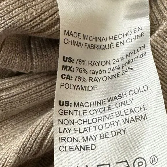 White House Black Market‎ V-Neck Dolman Sweater in Biscotti Size L NWT - Image 7