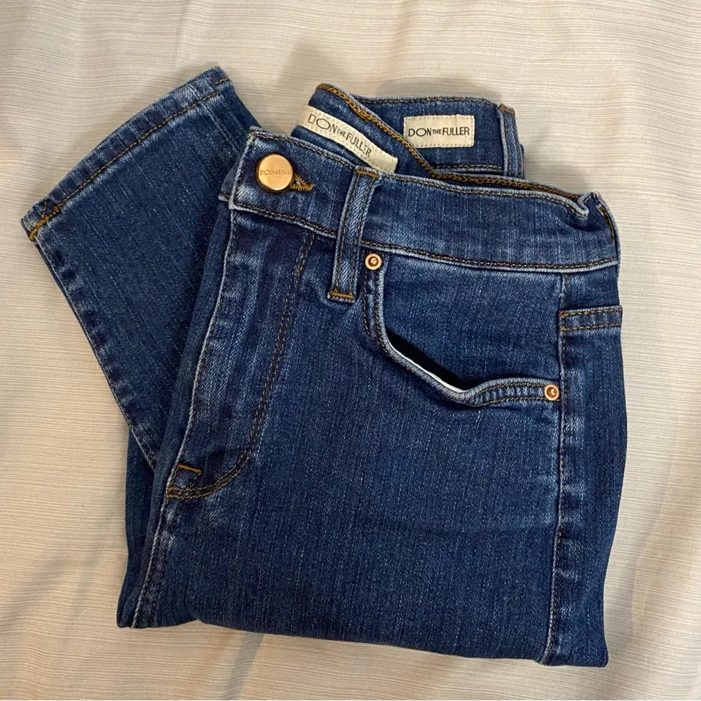 Don the Fuller Saint Tropez High Rise Straight Jeans Italian Style Size 28 Blue - Image 10