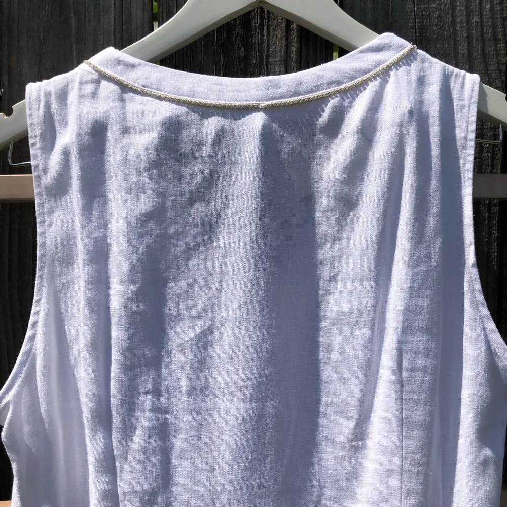 Joie Bohemian Color Block Linen Blend Maxi Dress S - Image 8