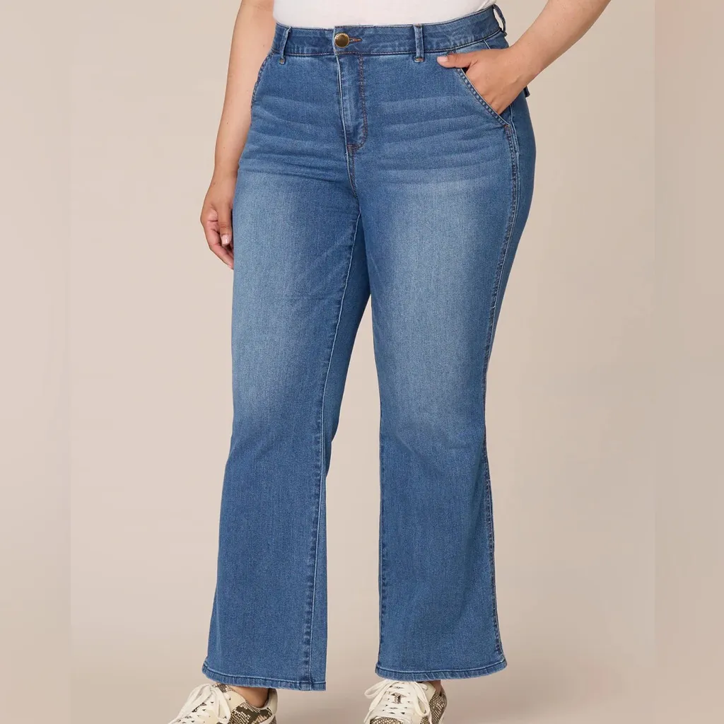 Democracy "Ab"solution Skyrise Double Side Seam Bootcut Plus Size Jeans Size 16W - Image 3