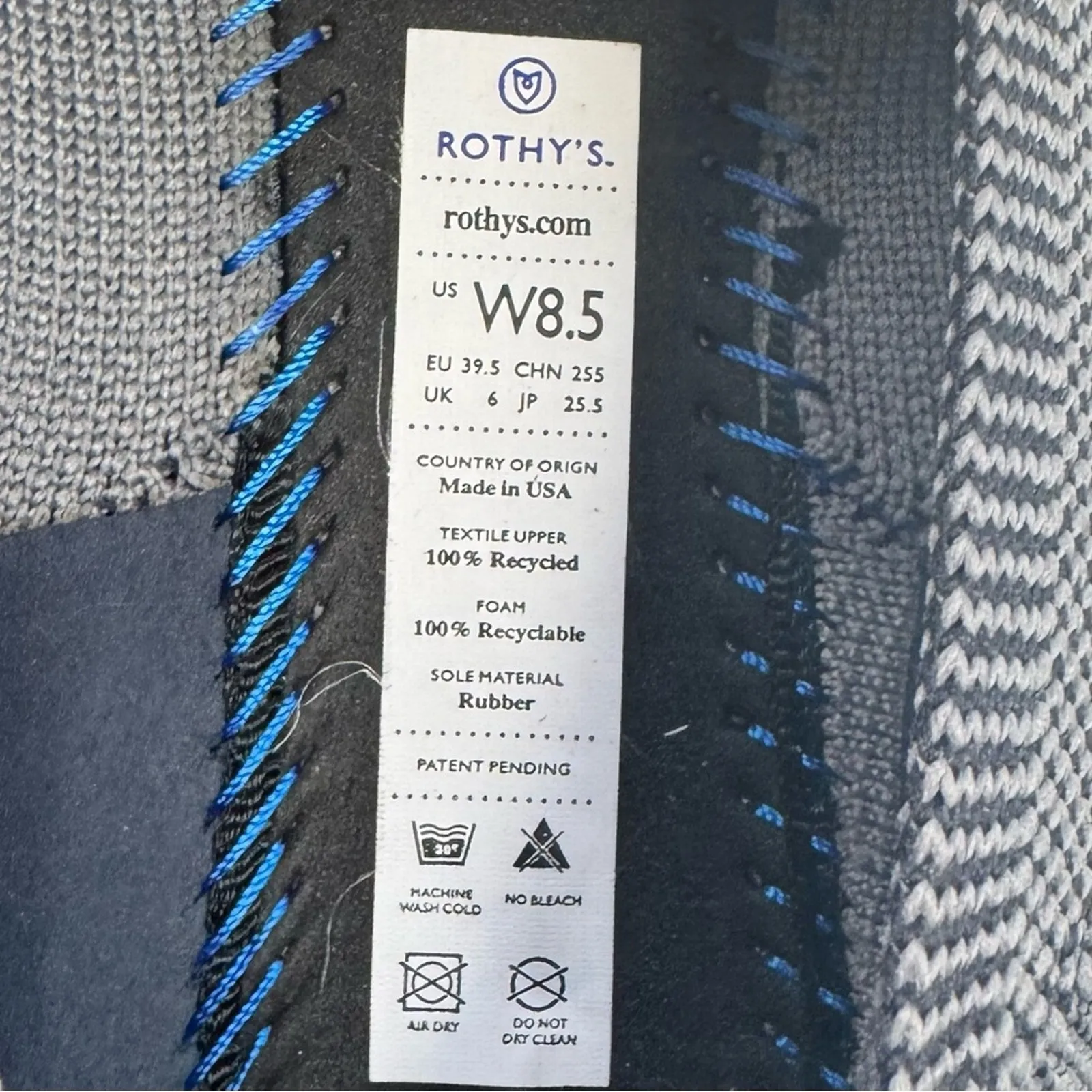 Rothy’s Gray Round Toe Flats Shoes Size 8.5 - Image 8