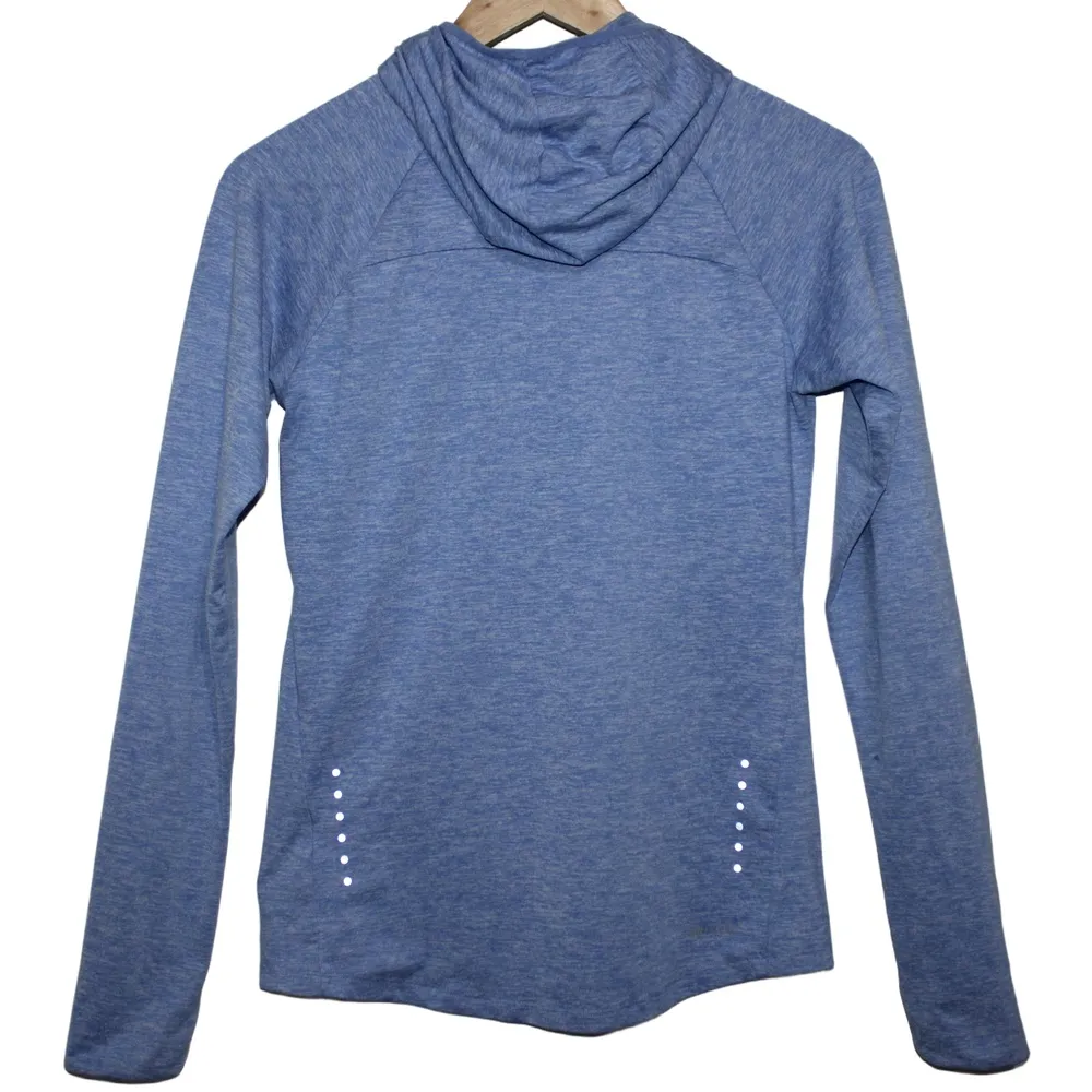 Womens Nike Dri-Fit Dry Element Running Hoodie Blue Heather Sweatshirt Size XS - Image 3