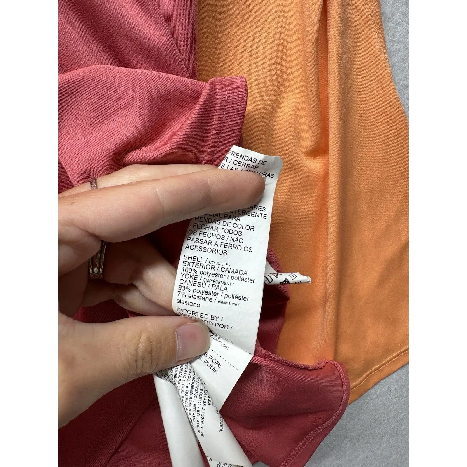 Puma Set Of 2 Polo Ladies Short Sleeve Golf Shirt Orange Pink Fitted Women Sz L - Image 8