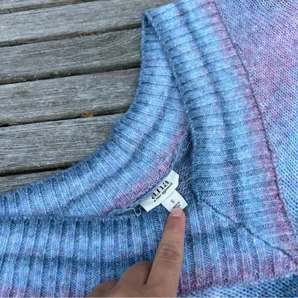 Sweater Blue Pink Cotton Candy Ombre Striped‎ Knit size small a new approach Ana - Image 5