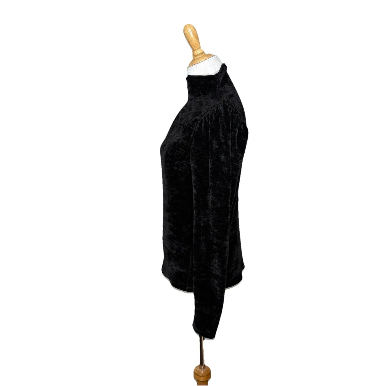 Express Black High Neck Turtle Neck Sweater  Textured Size Small Womens - Image 3