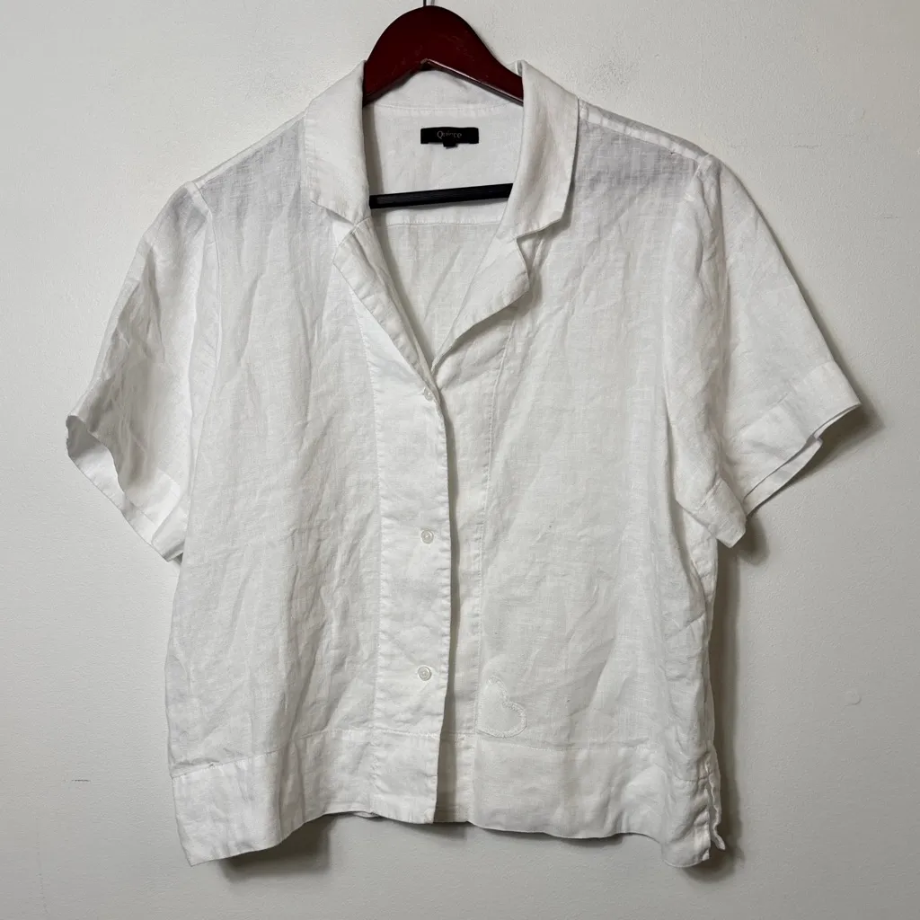 Quince 100% European Linen Short Sleeve Shirt sz L - Image 2