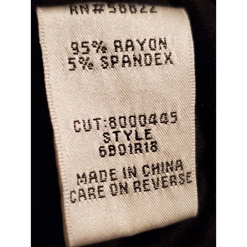 Sophie Max Womens Black White Floral Rayon Elastic Waist A Line Skirt Large - Image 6