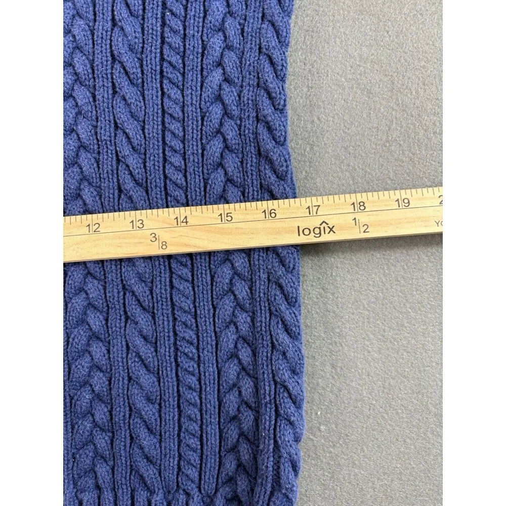 Lauren Ralph Lauren Sweater Size S Blue Chunky Cable Knit Heavyweight - Image 7