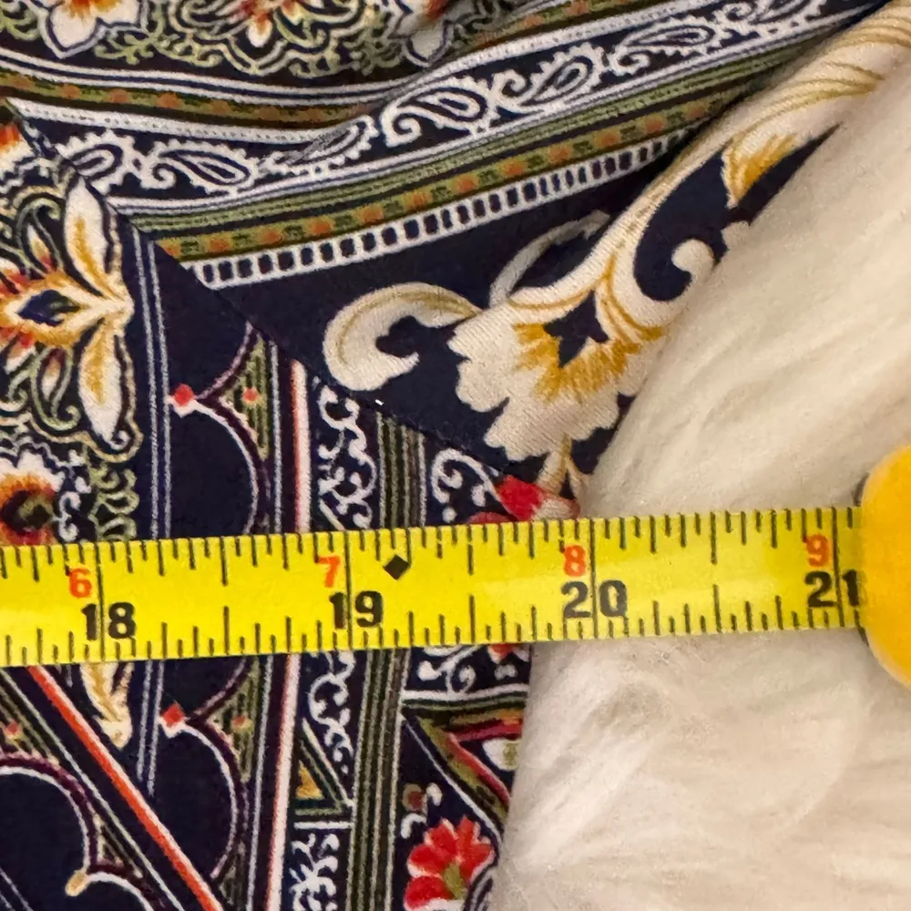 Westport Blue Red 3/4 Sleeve Casual Dress Bohemian boho style size 12 mini dress - Image 7