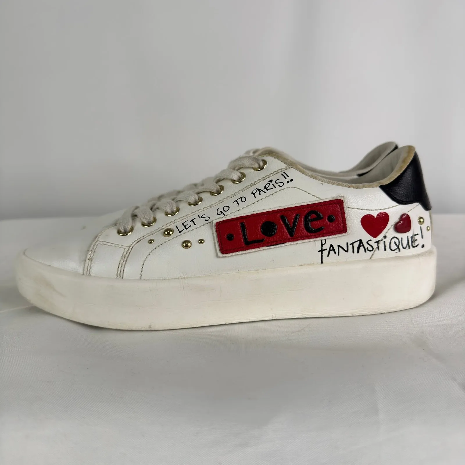 Aldo‎ Amorette Forever Amour Leather Fashion Sneaker Size 7 - Image 7