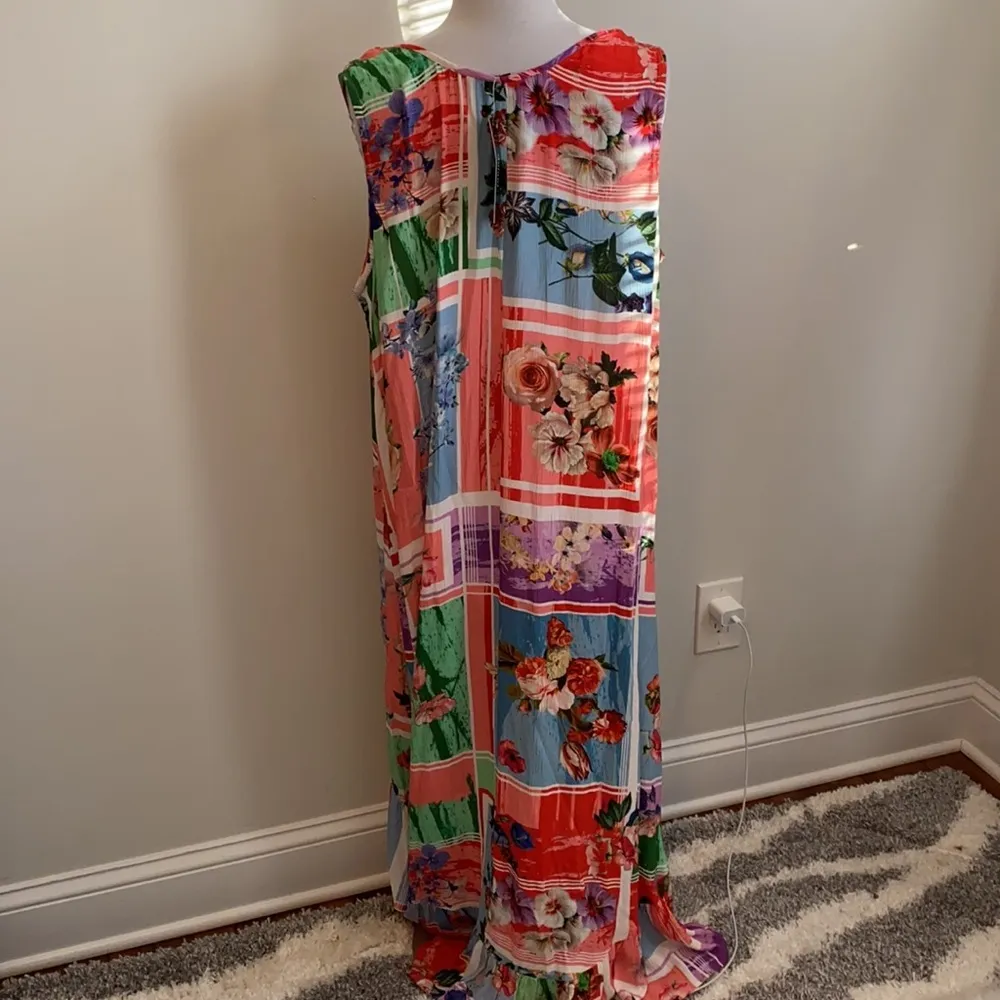 Tolani Collection Siana Patchwork Flounce Hem Dress - Image 3