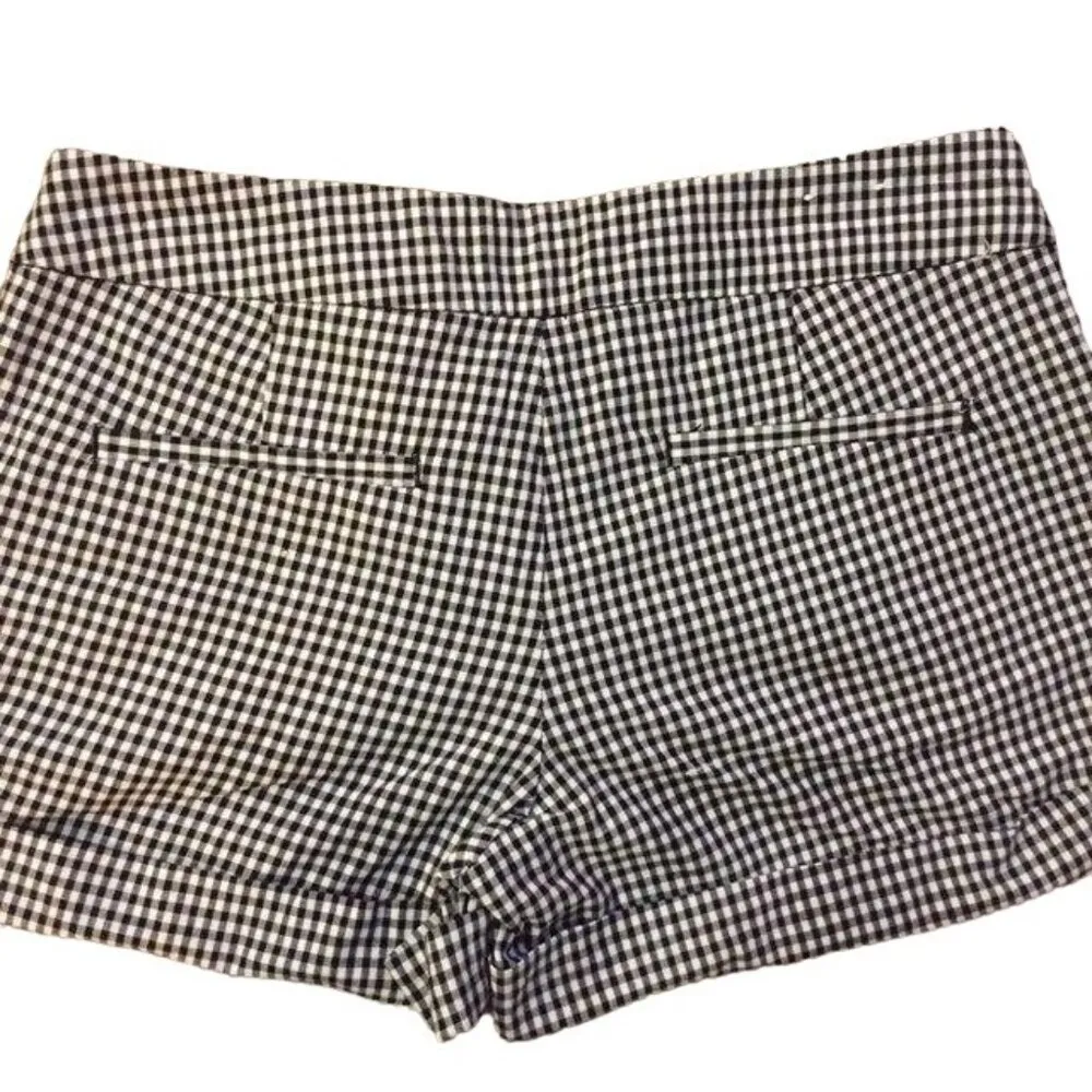 Xhilaration Shorts Juniors 11 Used Black Gingham Light Pleated - Image 8
