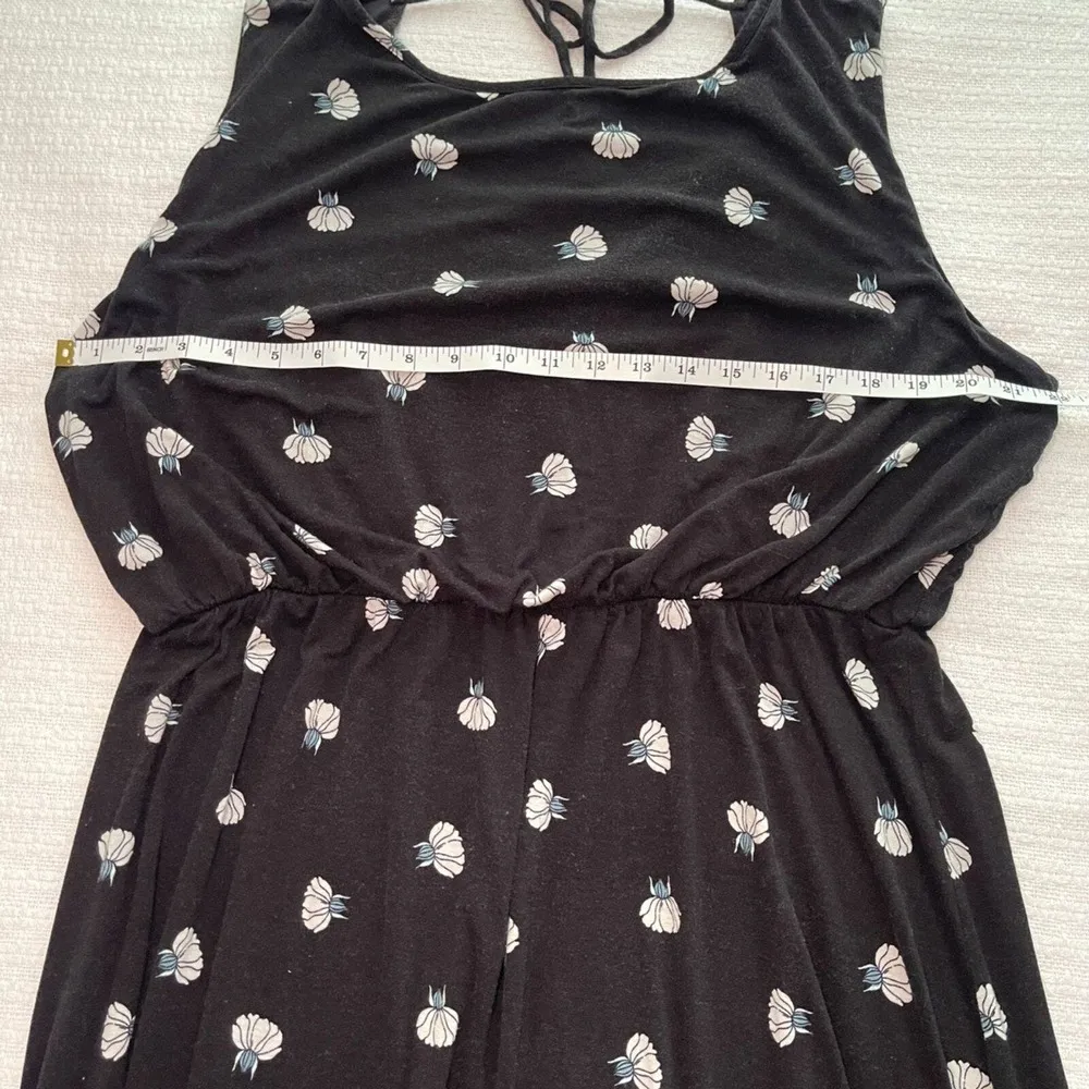 XL LOFT Floral Dress with Tie at Back Neckline - Image 6