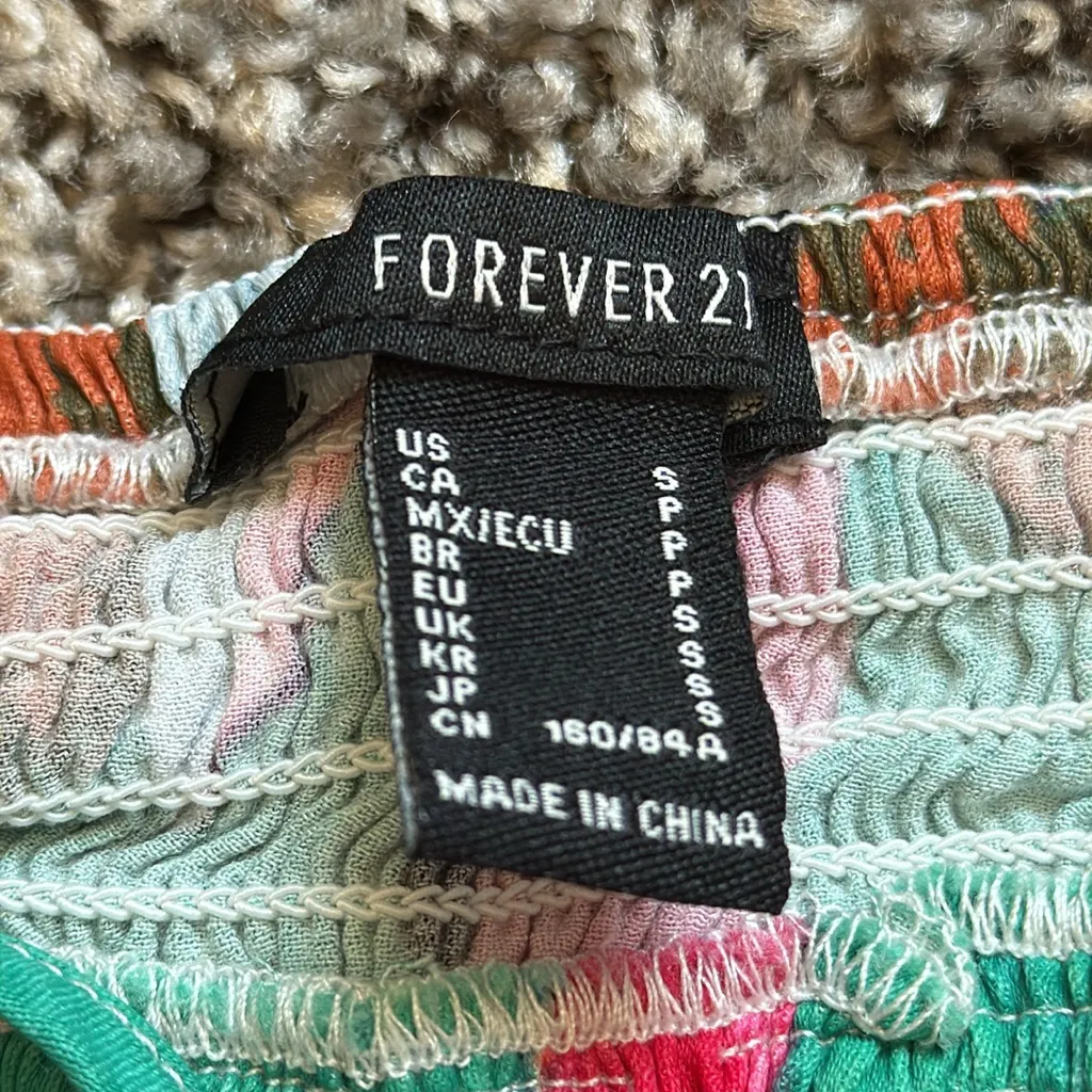 Forever 21 Multicolor Smocked Top - Image 6