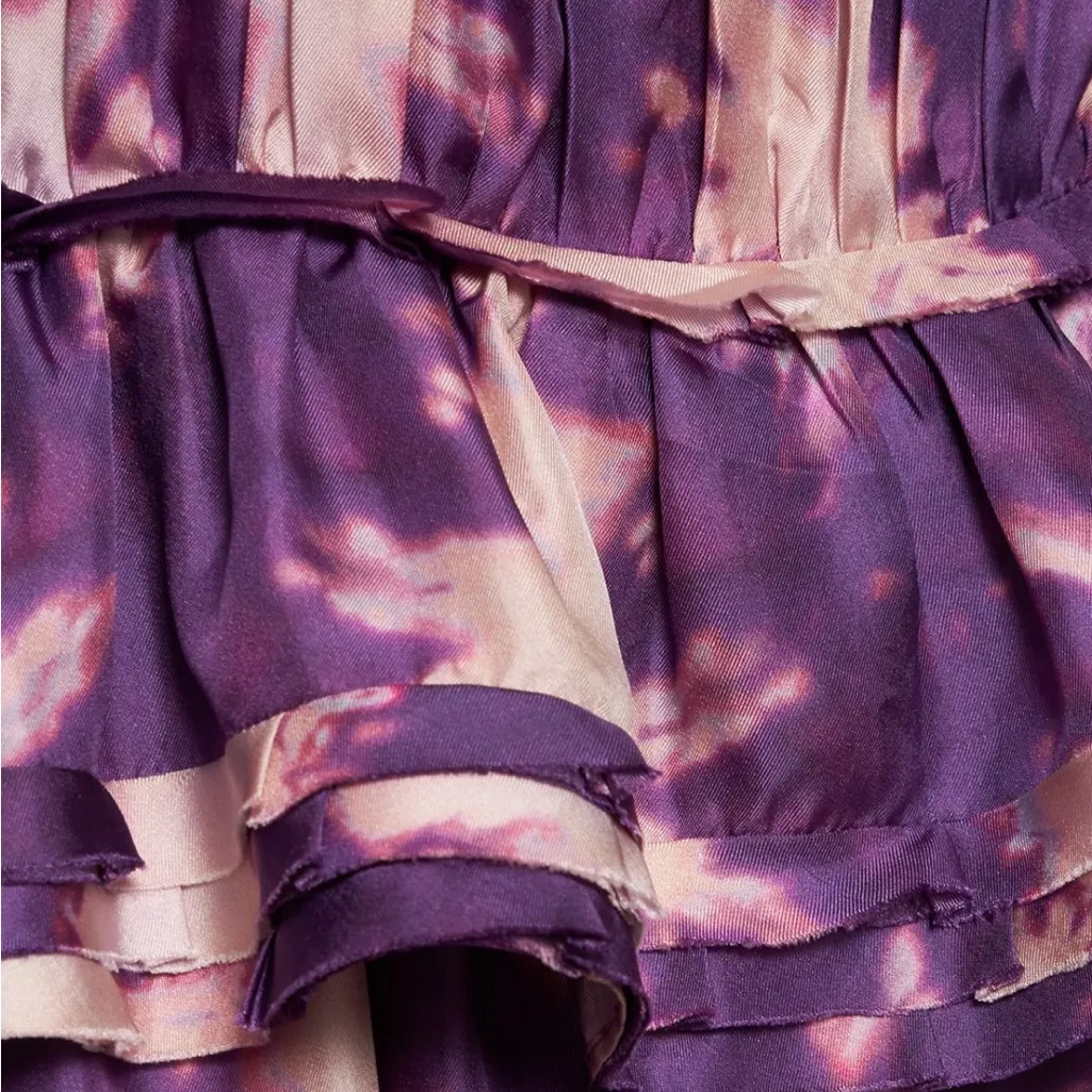 NWOT Ulla Johnson Emery Purple Ruffle Dress Size 0 - Image 5