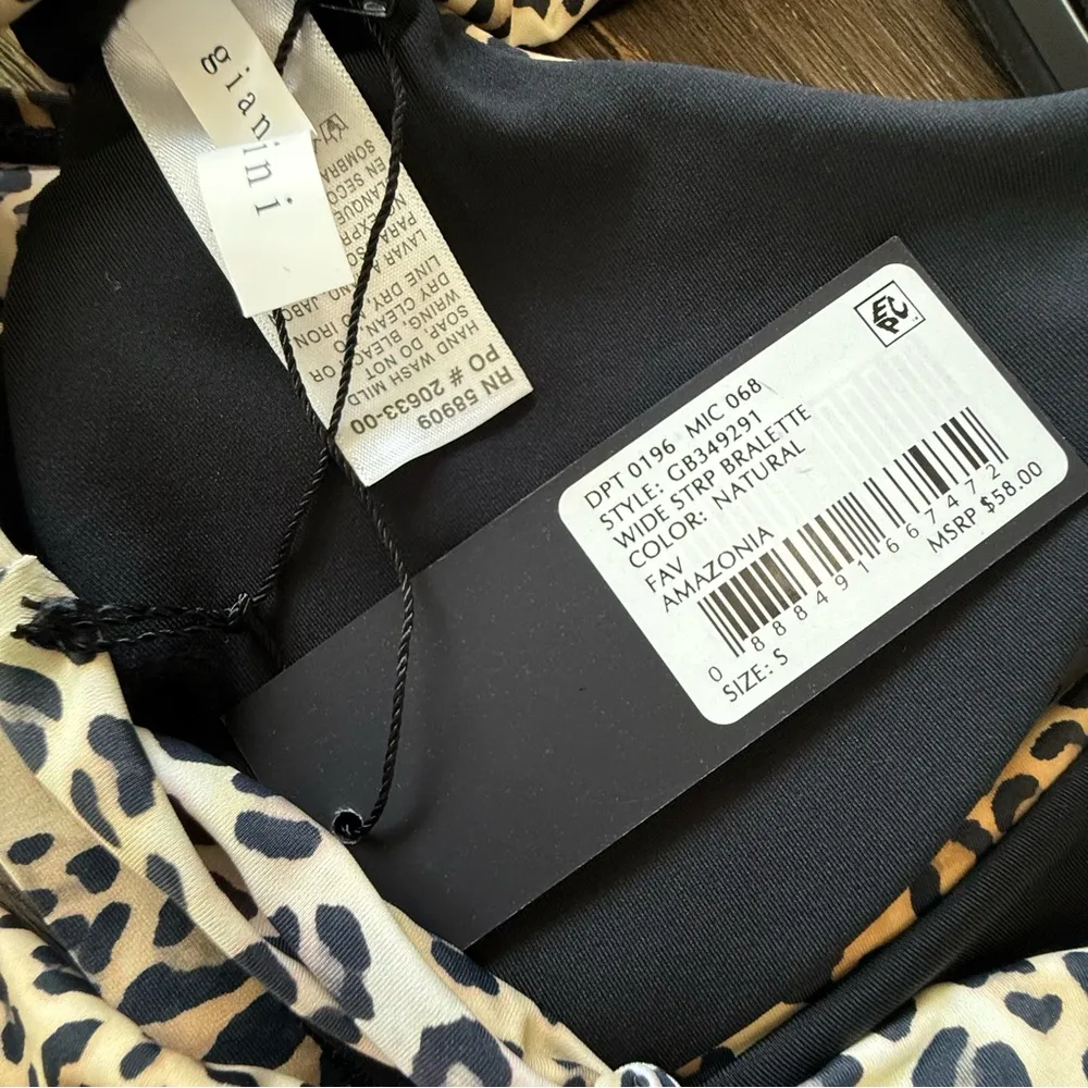 NWT Gianni Bini Animal Print‎ bikini Size Small Side Cut Out - Image 5