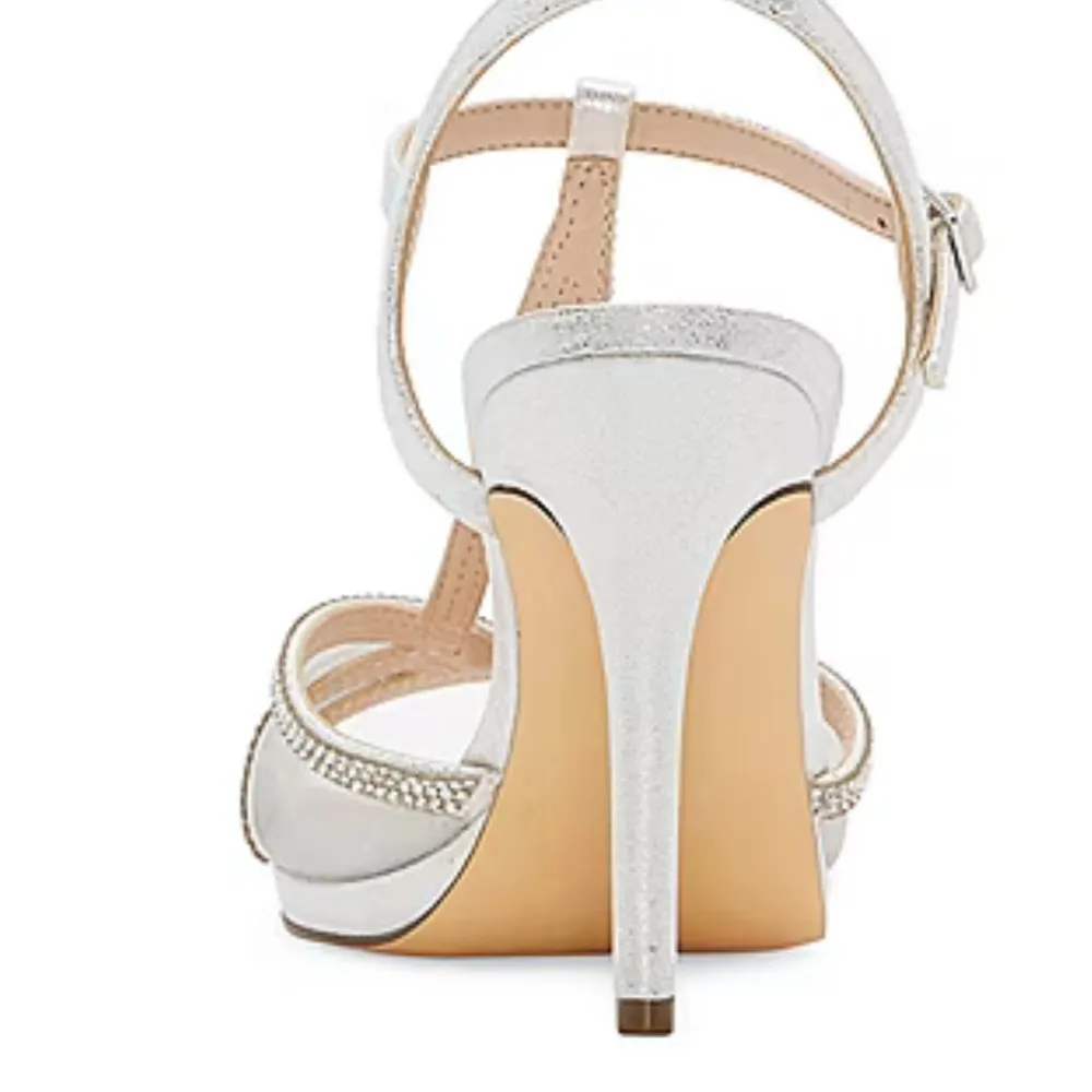 I. Miller Strappy Silver Glitter Heels Sandals - Image 6