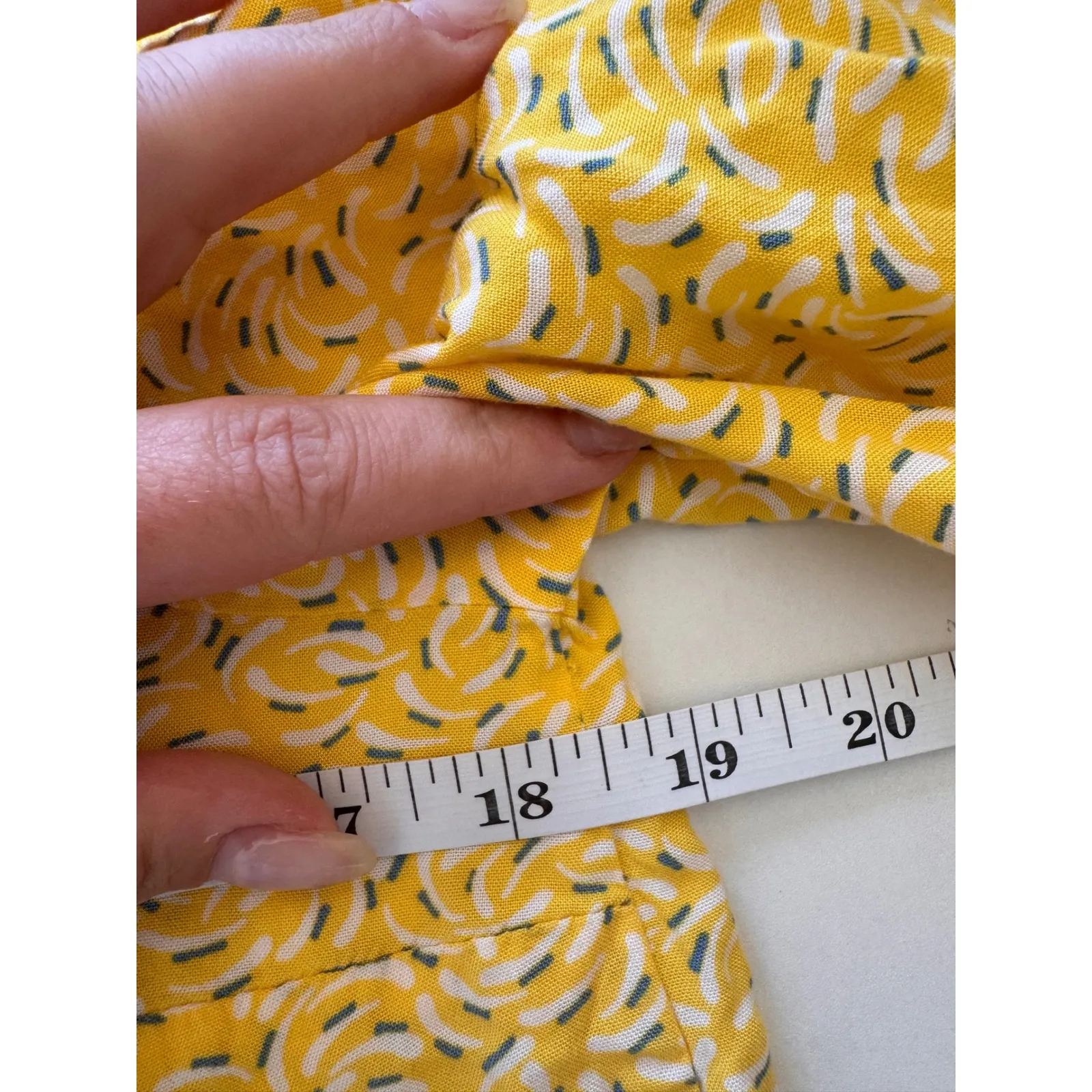 Maeve Anthropologie Yellow Abstract Print Button Up Blouse Size 2 Career‎ Artsy - Image 5