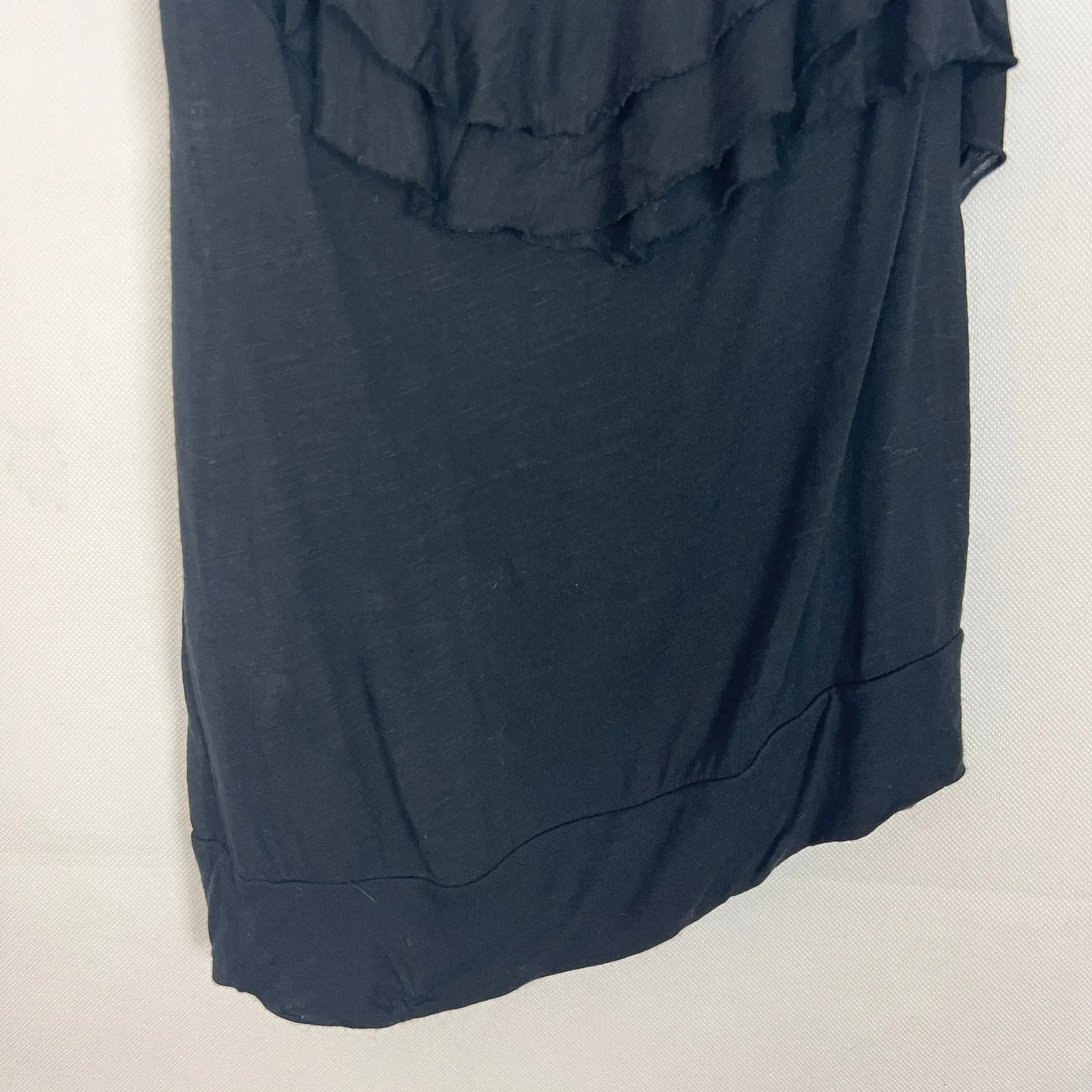 Wet Seal Y2K One Shoulder Ruffle Black Top Size S - Image 8