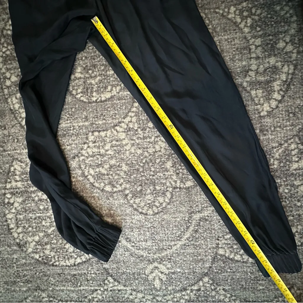 Emerson Thorpe Women’s Size XS Black Silk Emilia Joggers Pants - Image 6