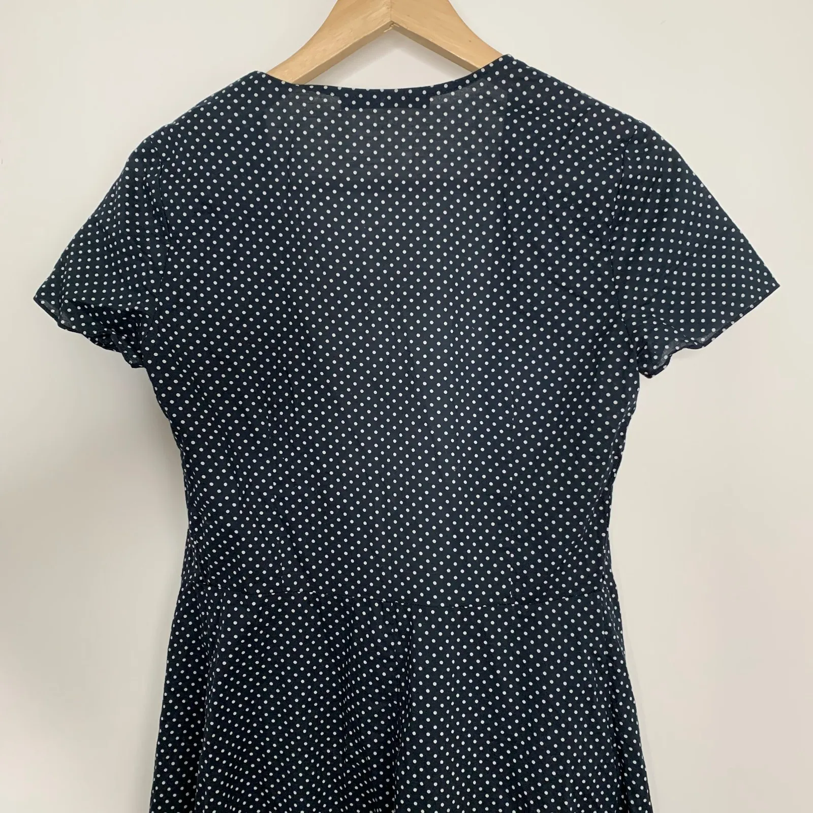 Jenni Kayne Polka Dot Wrap Dress Navy Womens XS - Image 7