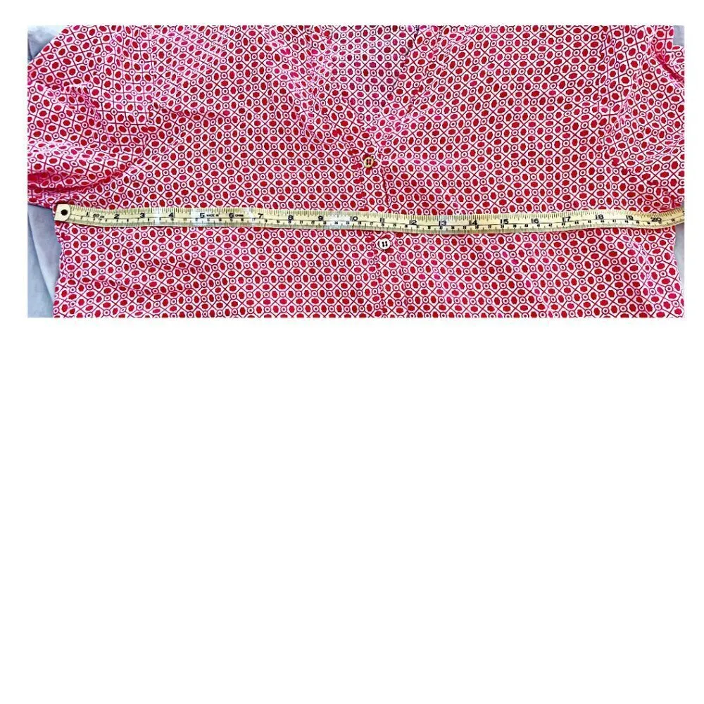 Grand and‎ Green Rayon Long Sleeve Tunic Flowy Patterned Blouse Size M - Image 6