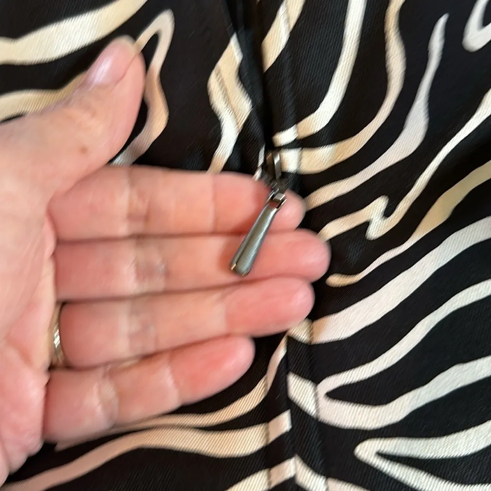 Talbot Zebra Print Jacket Silk-Wool Zip up - Image 4