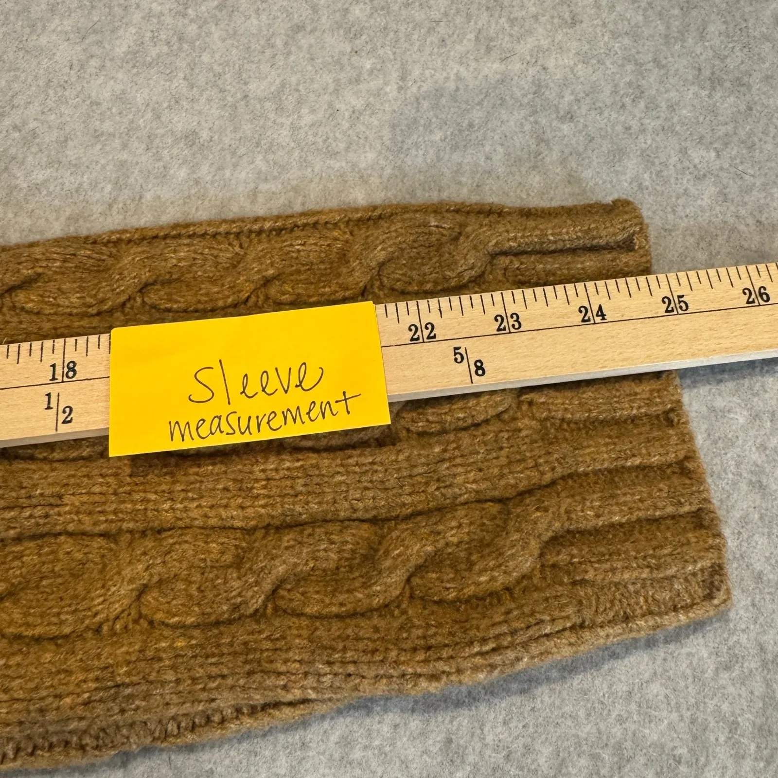 Abercrombie & Fitch Cable Knit Turtleneck Sweater Womens XL Oversized Cozy Brown - Image 12