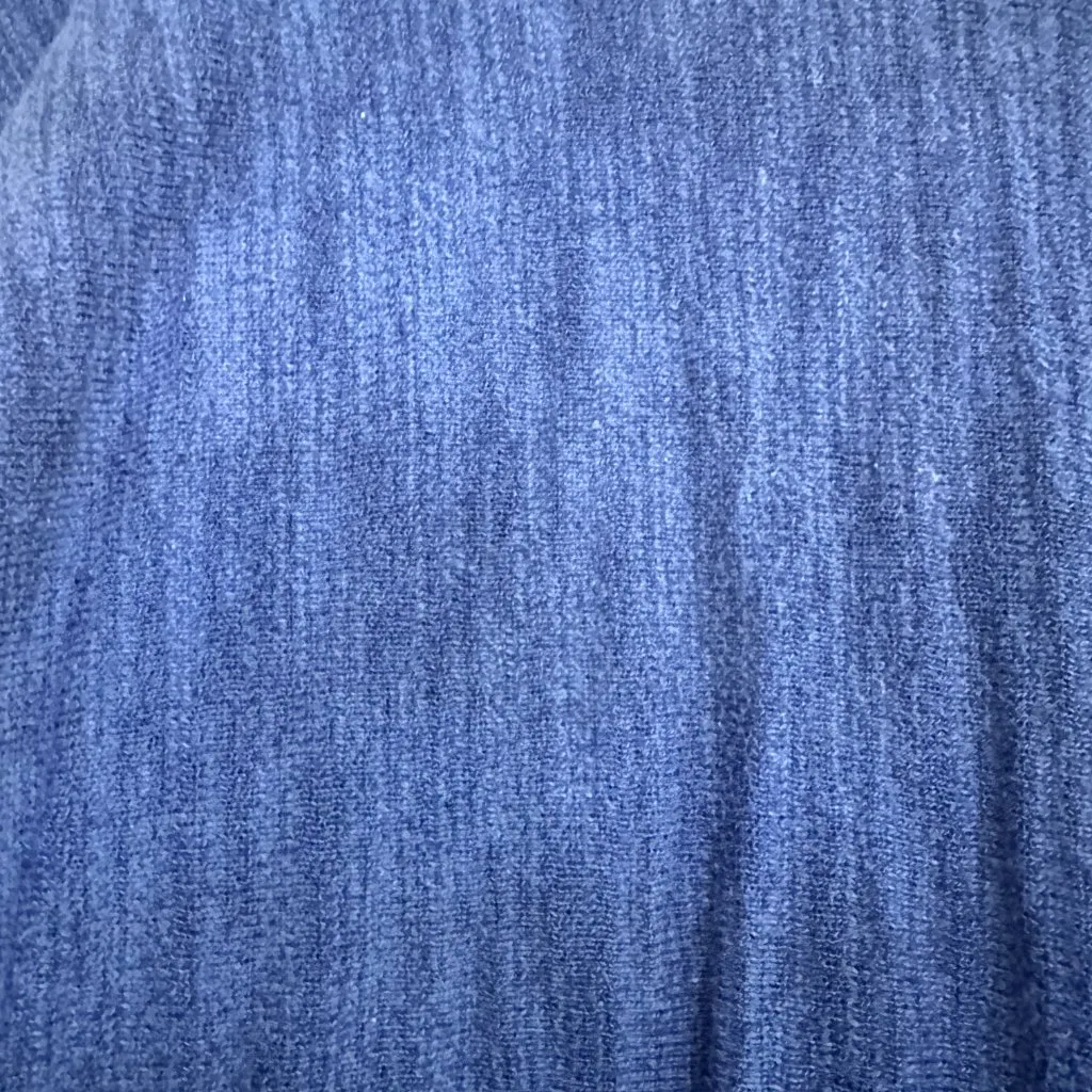 ANTHROPOLOGIE Moth Sheer Sleeve Detail Blue Sweater Top Size Medium - Image 5