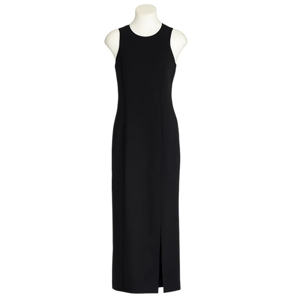 Lauren Ralph Lauren Black Wool Maxi Dress Sleeveless Formal Elegant 2P EUC - Image 2