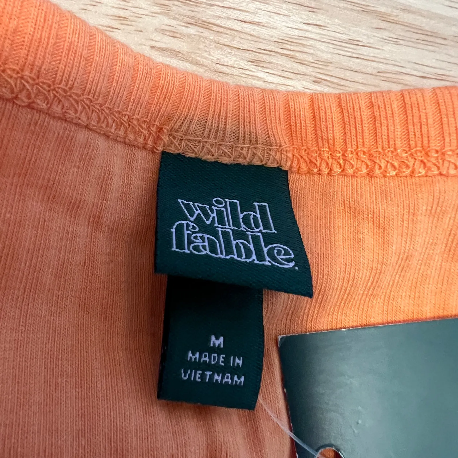 Wild Fable Women's Light Orange Short Sleeve Cropped T-Shirt - Medium - NWT - Image 2