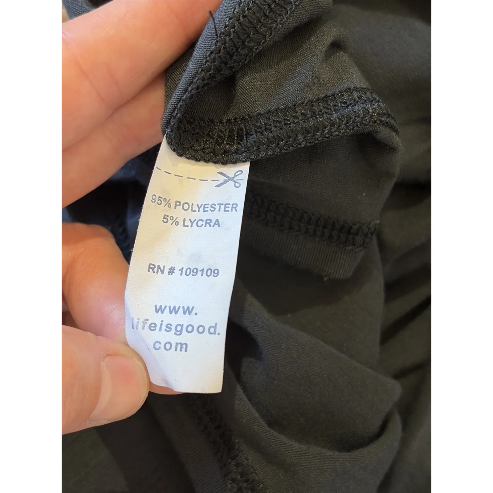 Good Move Life is Good Gray Vneck Performance Bike Cycling Graphic Tee Shirt L‎ - Image 5