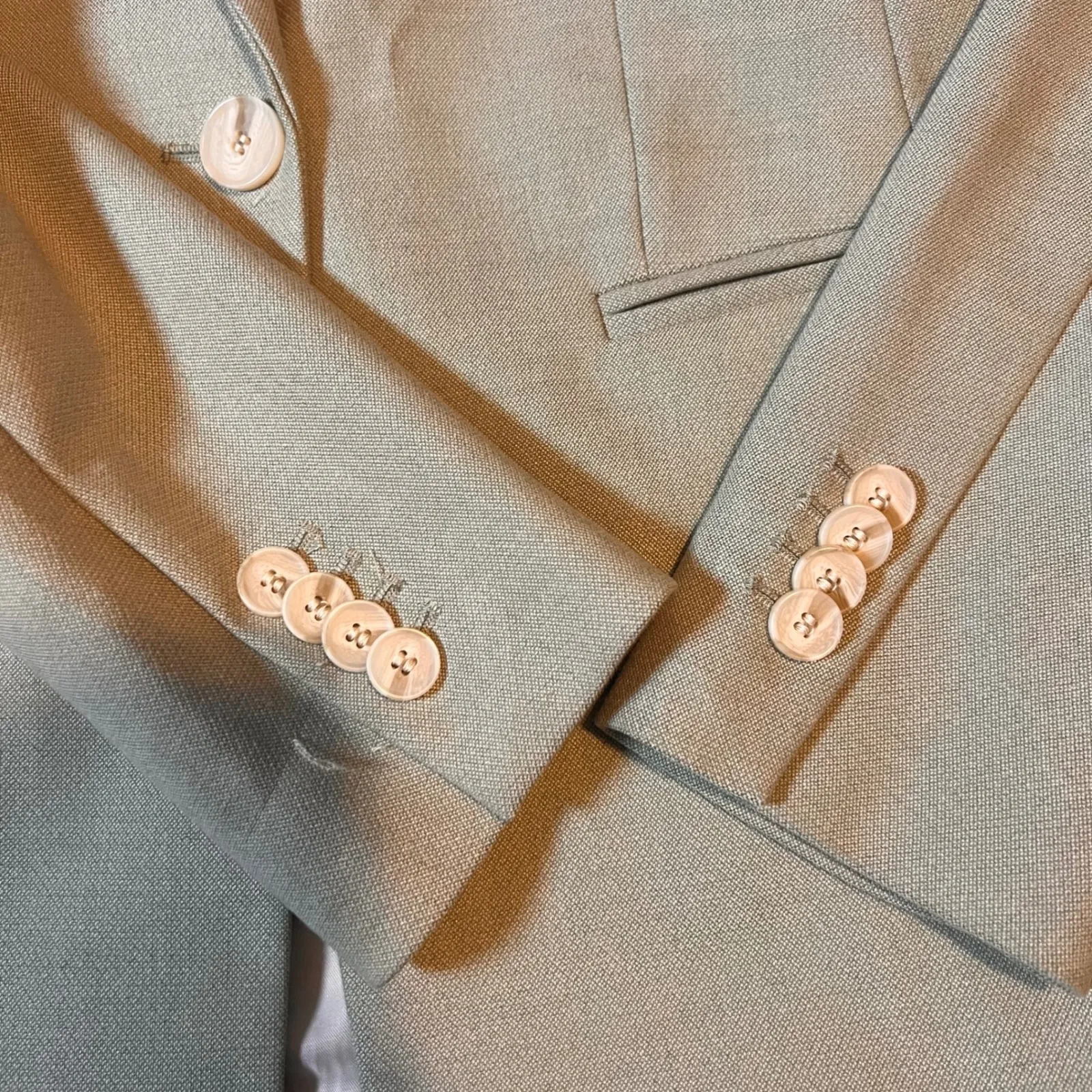 H&M Womens Blazer Jacket XS Sage Green‎ Button Front Career Business Casual - Image 3