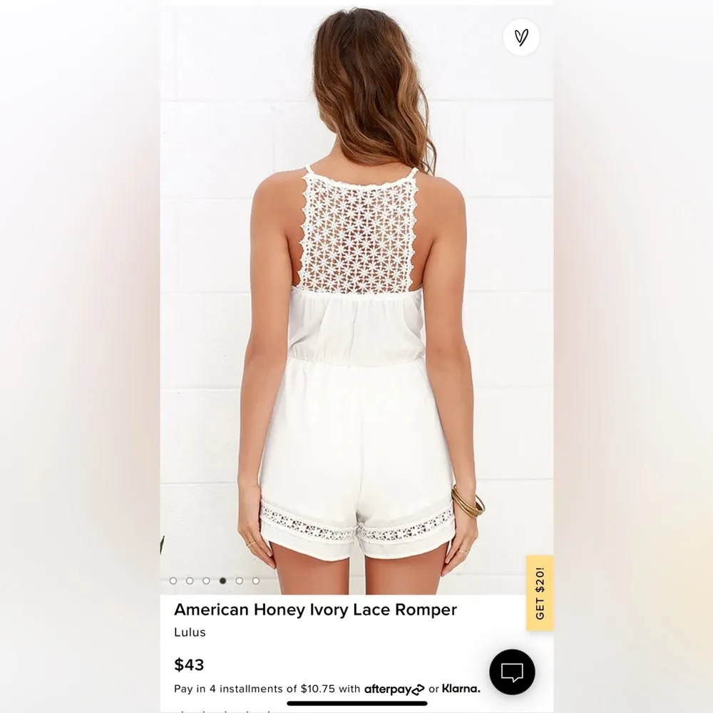Perfect condition! Lulus white lace crochet summer romper - Image 4