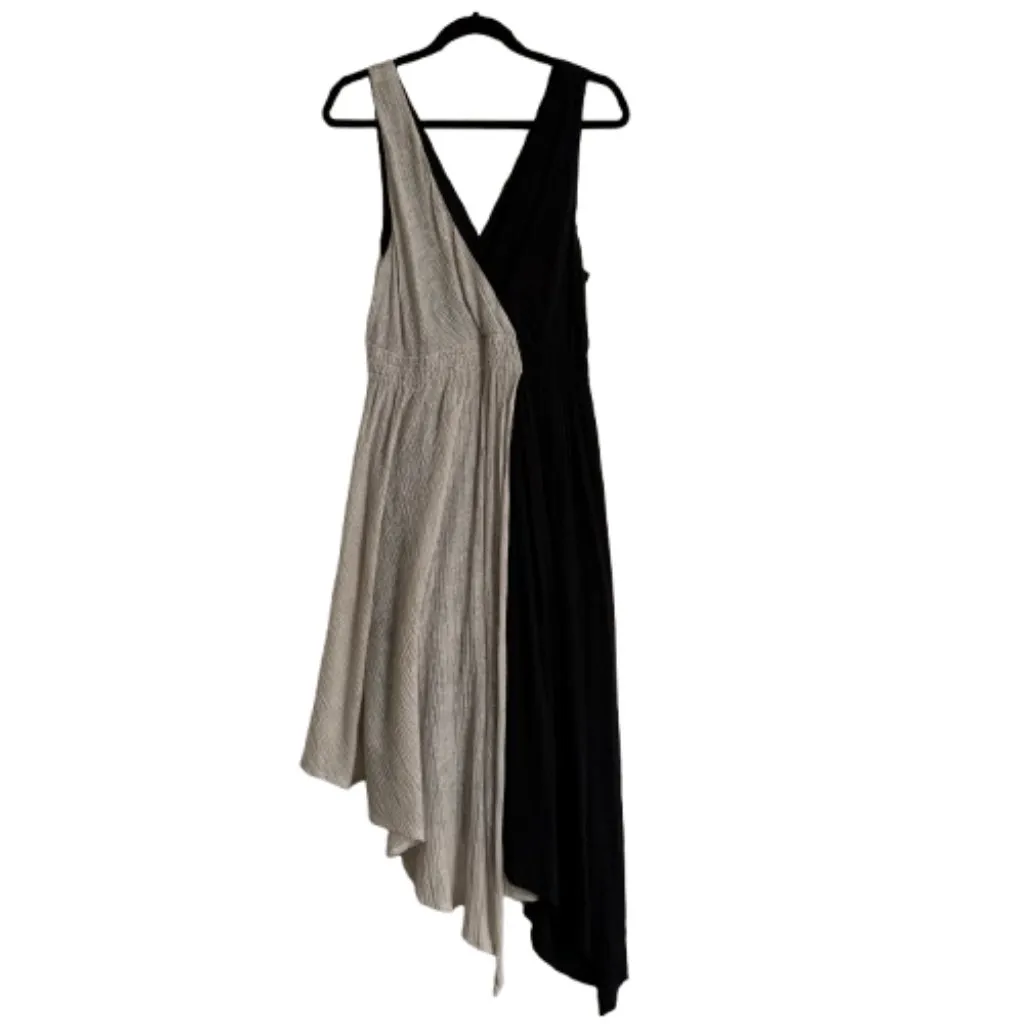 Anthropologie Maeve Elisabel two toned midi dress size medium faux wrap - Image 3