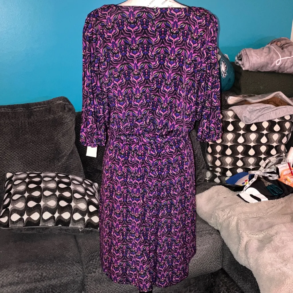 NWT Coldwater Creek Fleur de Lis Dress, size 8P - Image 4