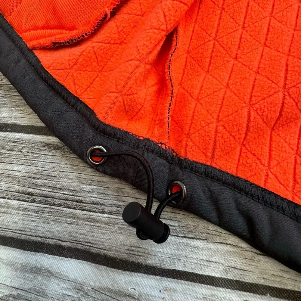 Asics Womens Lightweight Coat Jacket Grey Gray Salmon Coral S SM Small Thumbhole - Image 10