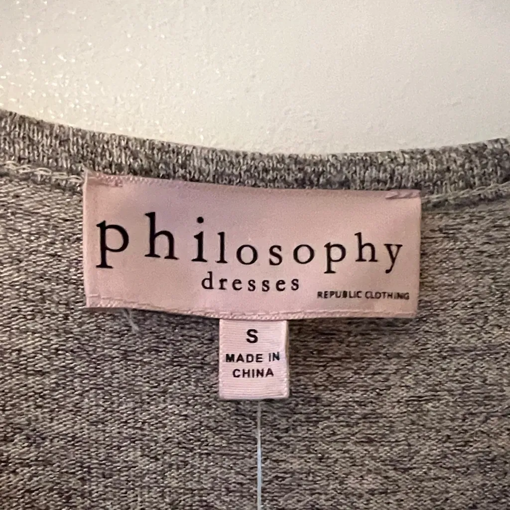 Philosophy Dresses heather gray V - Image 2
