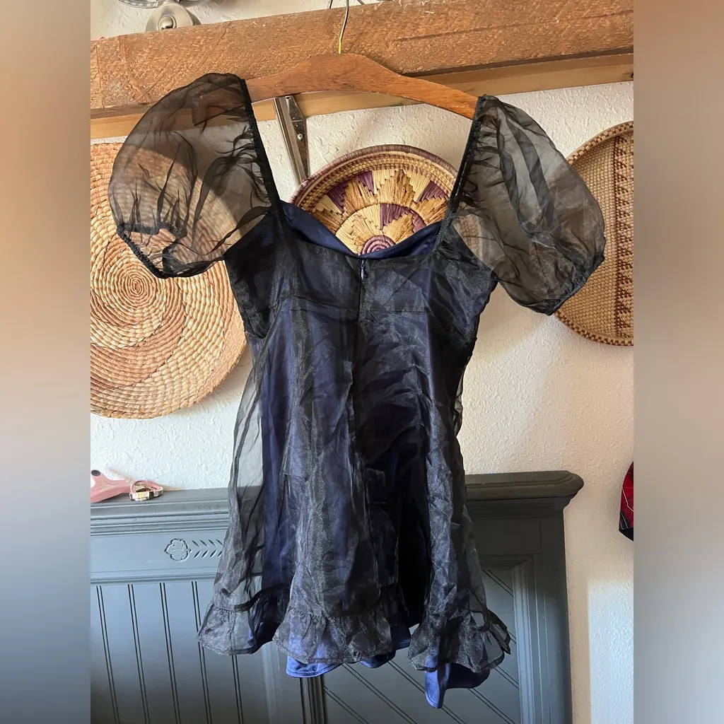 DARK GARDENS BABYDOLL DRESS, DELIA*S DOLLS KILL, gothic babydoll black, small Blue - Image 5